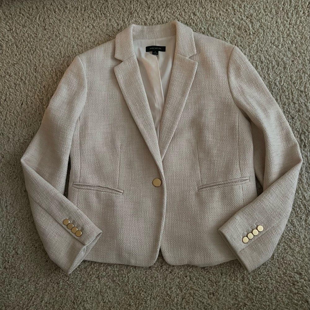 Blazer, cream color, size 14